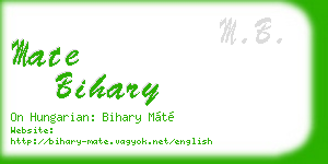 mate bihary business card