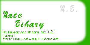 mate bihary business card